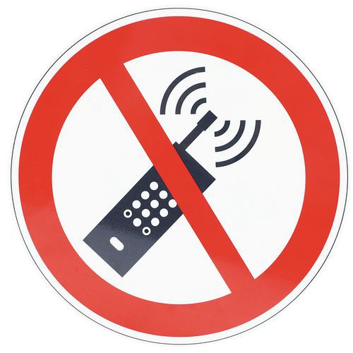 Cartello Vietato l'uso di telefoni cellulari in alluminio - Manutan Expert