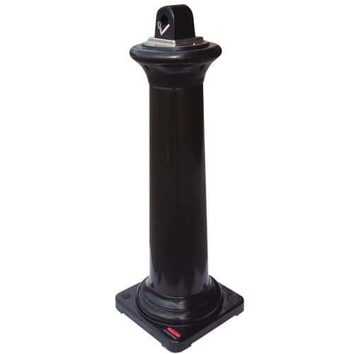 Posacenere Groundskeeper Tuscan nero - 600 mozziconi - Rubbermaid