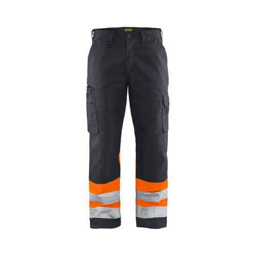 Pantaloni ad alta visibilità grigio medio/arancione fluo - Blåkläder