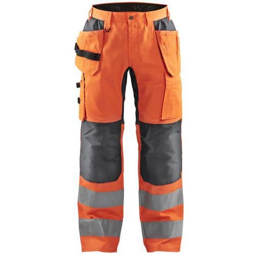 Pantaloni ad alta visibilità stretch arancione fluo/antracite - Blåkläder