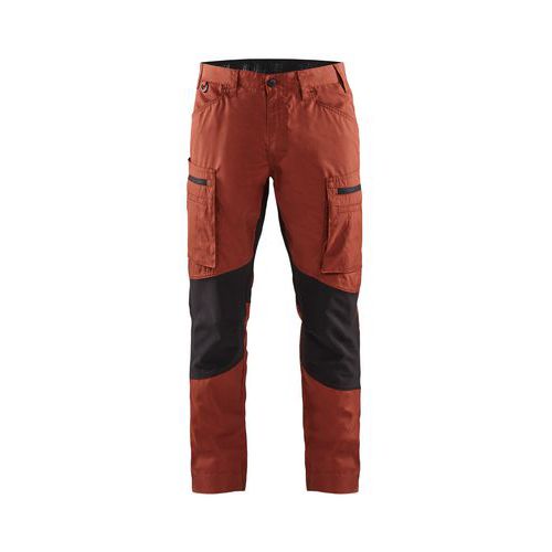 Pantaloni di manutenzione +stretch rosso/nero - Blåkläder