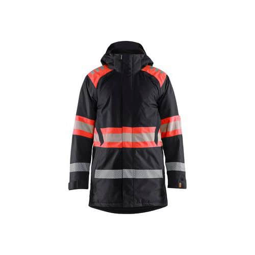 Giubbotto parka ad alta visibilità 4485 nero/rosso - Blaklader