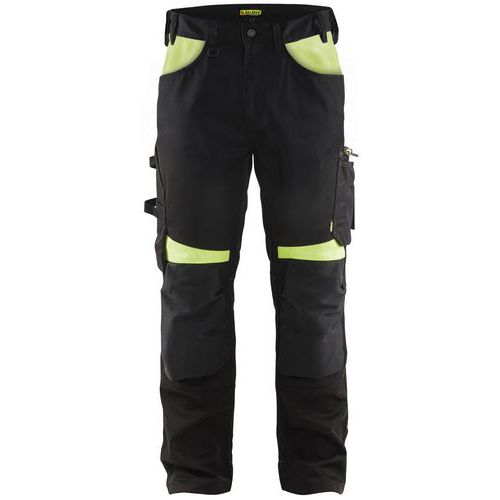 Pantaloni da lavoro 1556 nero/giallo fluo - Blaklader