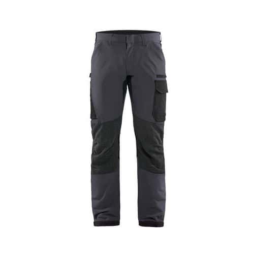 Pantaloni di manutenzione stretch 4D grigio/nero - Blåkläder