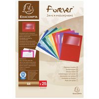 Confezione da 25 cartellette con finestrella Forever da 120 g/m² - 22 x 31 cm