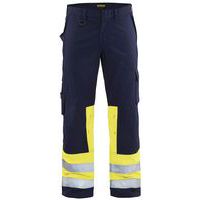 Pantaloni multinorma blu marina/giallo fluo