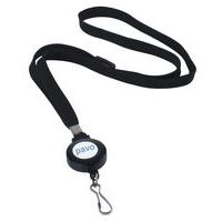 Il portabadge retrattile con lanyard - Nero - Pavo