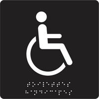 Cartello in braille - Toilette persone disabili - Pavo