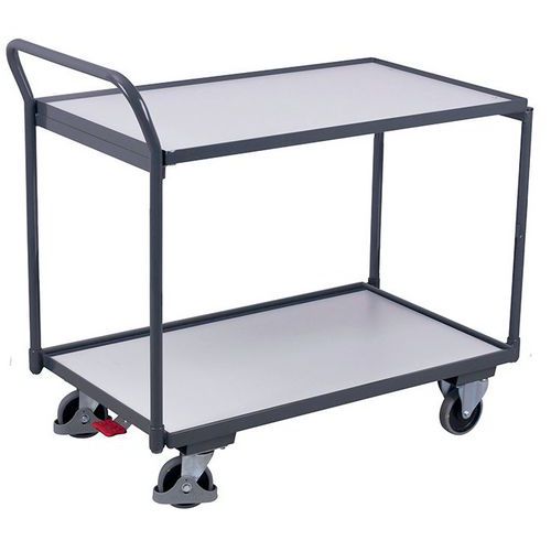 Carrello per officina 2 ripiani - Portata 250 kg con barra di spinta - Fimm  