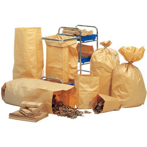 Sacco per rifiuti in carta biodegradabile - Rifiuti verdi - Da 70 a 140 L 