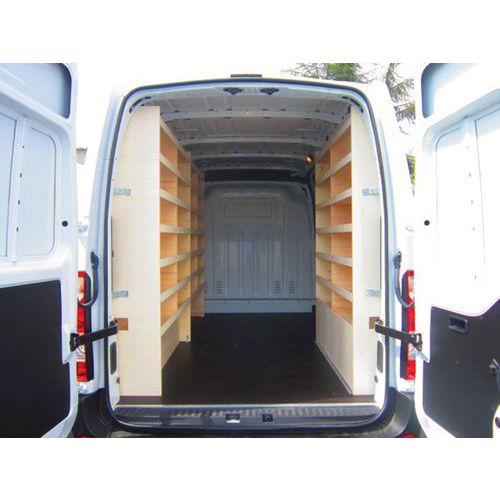 Allestimento Fiat Ducato completo di scaffalature e pianale