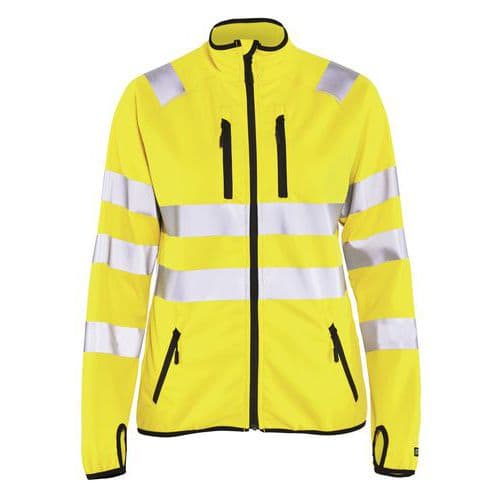 Giacca softshell ad alta visibilità da donna giallo fluorescente